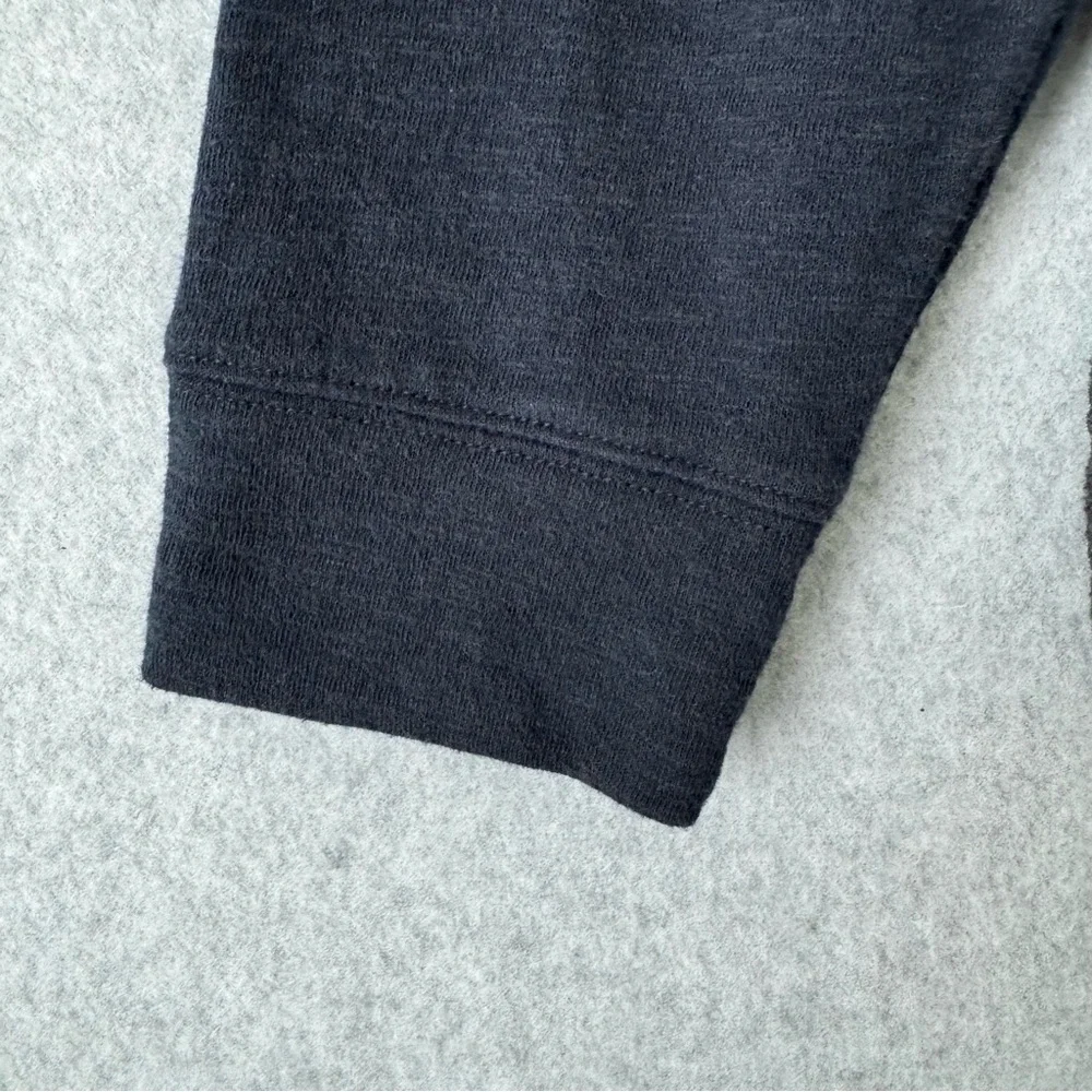 Vince Pullover Hoodie Mens Large Gray Navy Blue Double Knit Long Sleeve Pocket - Picture 6 of 15